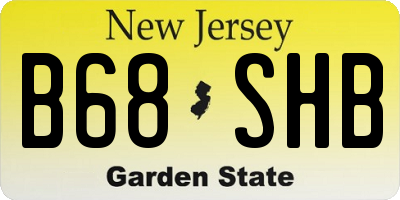 NJ license plate B68SHB
