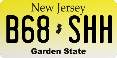 NJ license plate B68SHH