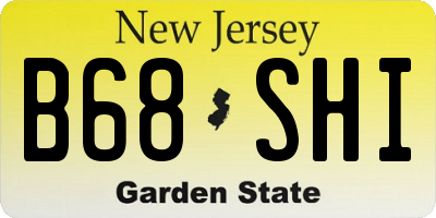 NJ license plate B68SHI