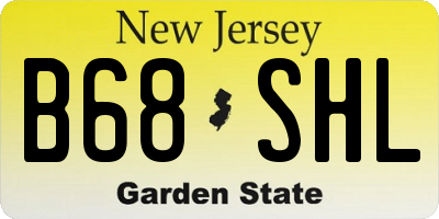 NJ license plate B68SHL