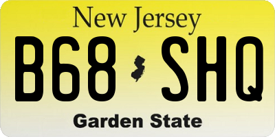 NJ license plate B68SHQ