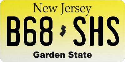 NJ license plate B68SHS