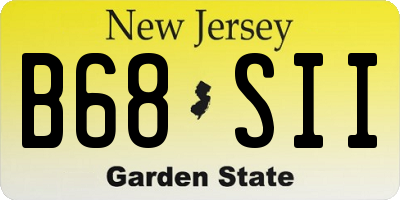 NJ license plate B68SII