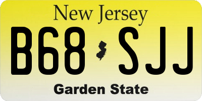 NJ license plate B68SJJ