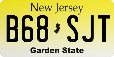 NJ license plate B68SJT
