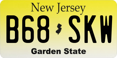 NJ license plate B68SKW
