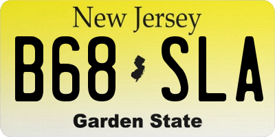 NJ license plate B68SLA