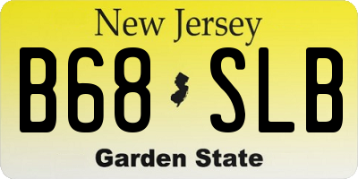 NJ license plate B68SLB