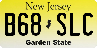 NJ license plate B68SLC
