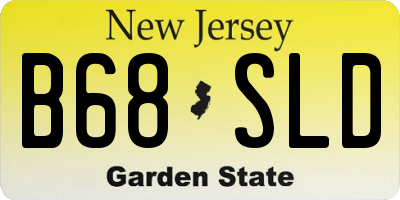 NJ license plate B68SLD