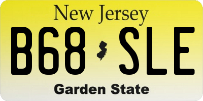 NJ license plate B68SLE