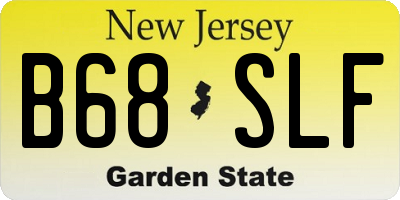NJ license plate B68SLF