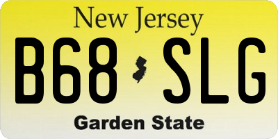 NJ license plate B68SLG