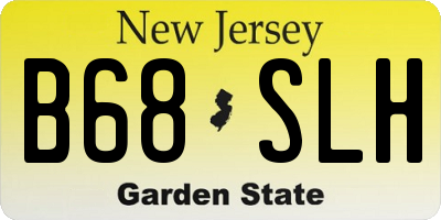 NJ license plate B68SLH
