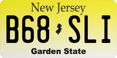 NJ license plate B68SLI