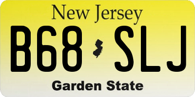 NJ license plate B68SLJ