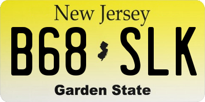 NJ license plate B68SLK