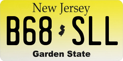 NJ license plate B68SLL