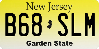 NJ license plate B68SLM
