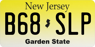 NJ license plate B68SLP