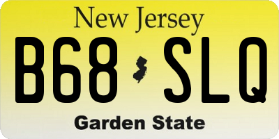 NJ license plate B68SLQ