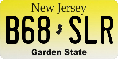 NJ license plate B68SLR