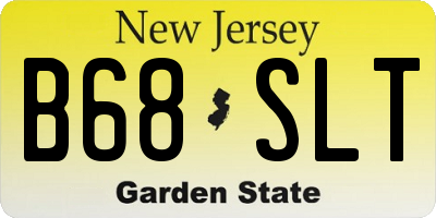 NJ license plate B68SLT