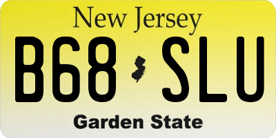 NJ license plate B68SLU