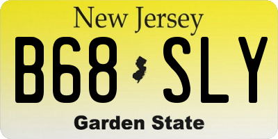 NJ license plate B68SLY