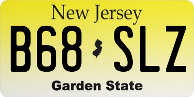 NJ license plate B68SLZ