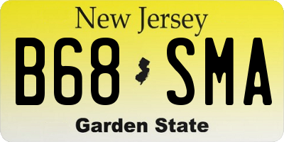 NJ license plate B68SMA