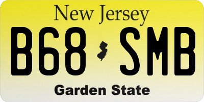 NJ license plate B68SMB
