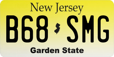 NJ license plate B68SMG
