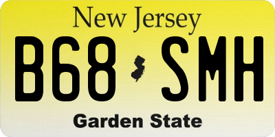 NJ license plate B68SMH
