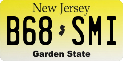 NJ license plate B68SMI