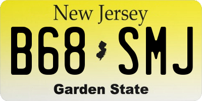 NJ license plate B68SMJ