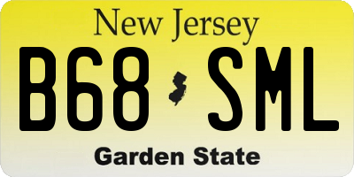 NJ license plate B68SML