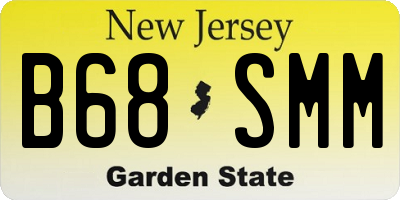 NJ license plate B68SMM