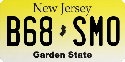 NJ license plate B68SMO