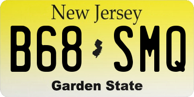 NJ license plate B68SMQ