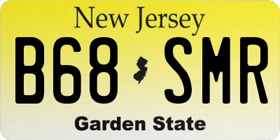 NJ license plate B68SMR