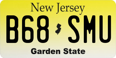 NJ license plate B68SMU