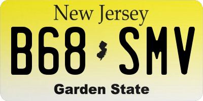 NJ license plate B68SMV