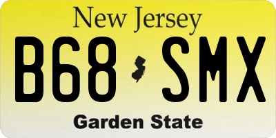 NJ license plate B68SMX