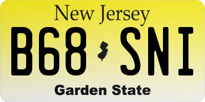 NJ license plate B68SNI
