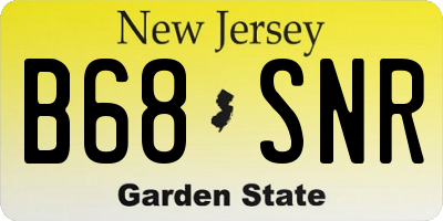 NJ license plate B68SNR