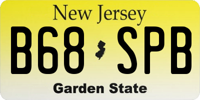 NJ license plate B68SPB