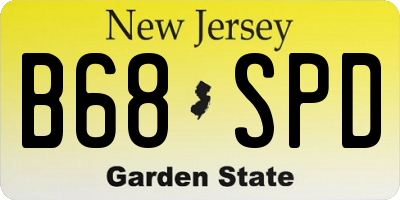 NJ license plate B68SPD