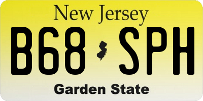 NJ license plate B68SPH