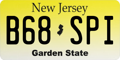 NJ license plate B68SPI